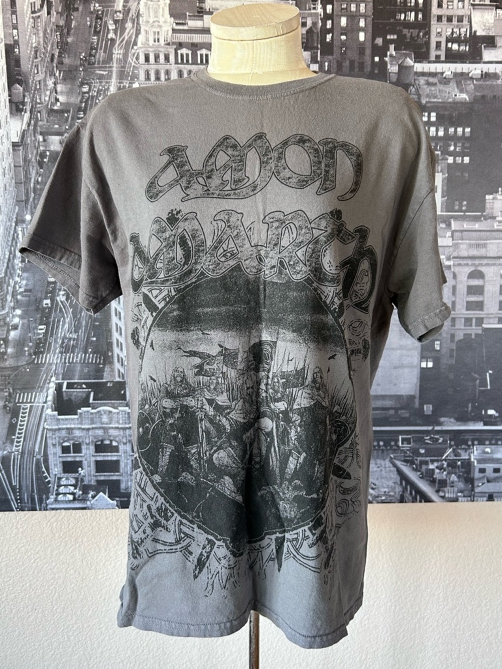 Amon Amarth Gray European Tour 2014 Band T-Shirt
